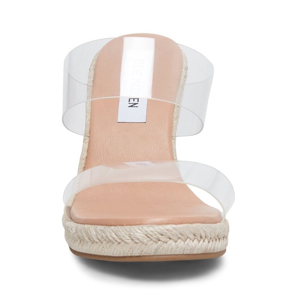 🚫SOLD🚫 New Steve Madden Clear Espadrille Wedges - Picture 3 of 9